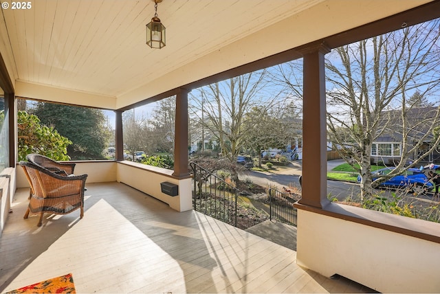 view of sunroom