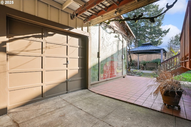 view of patio / terrace featuring a gazebo