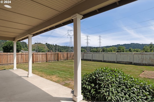 view of yard featuring a patio area