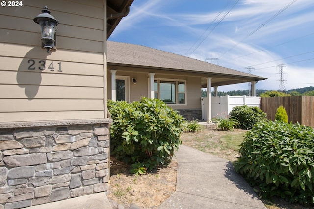 view of entrance to property