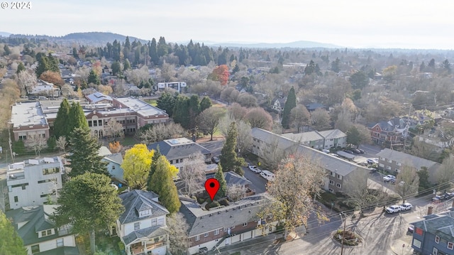 bird's eye view featuring a mountain view