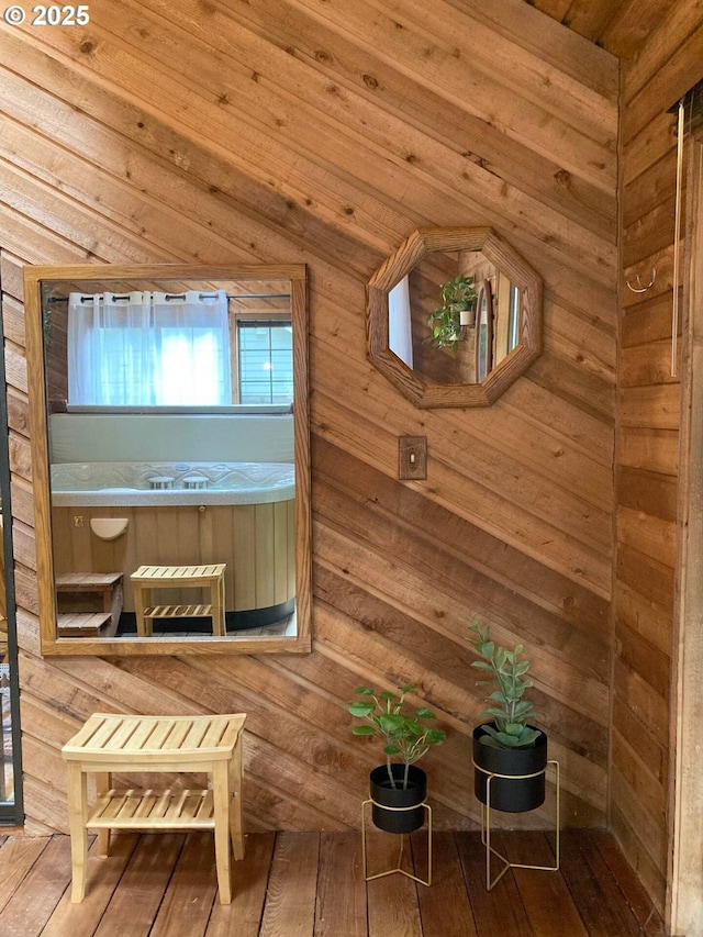 68191 E Twinberry Loop, Welches, OR 97067 - sauna featuring hardwood / wood-style flooring and wood walls