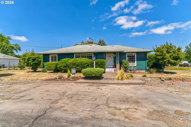 view of single story home