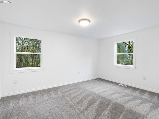 view of carpeted spare room