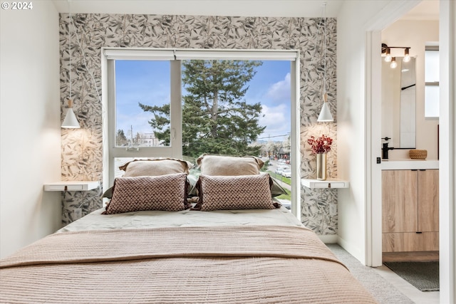 view of carpeted bedroom