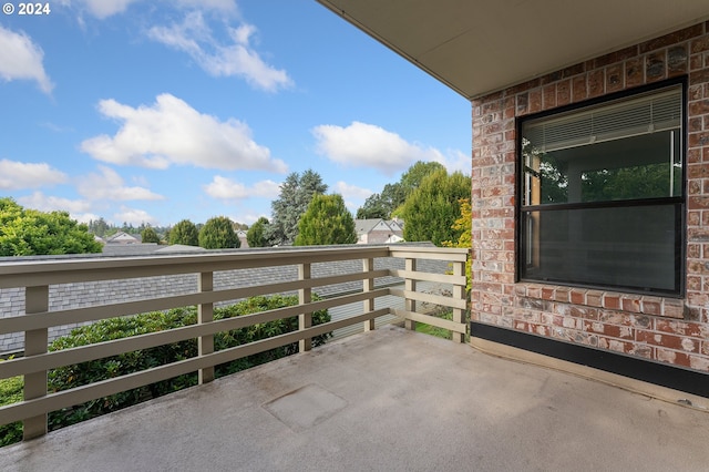 view of patio with a balcony