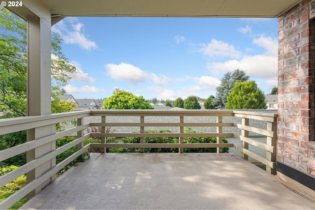 view of patio / terrace with a balcony