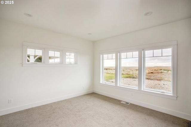 unfurnished room with carpet flooring