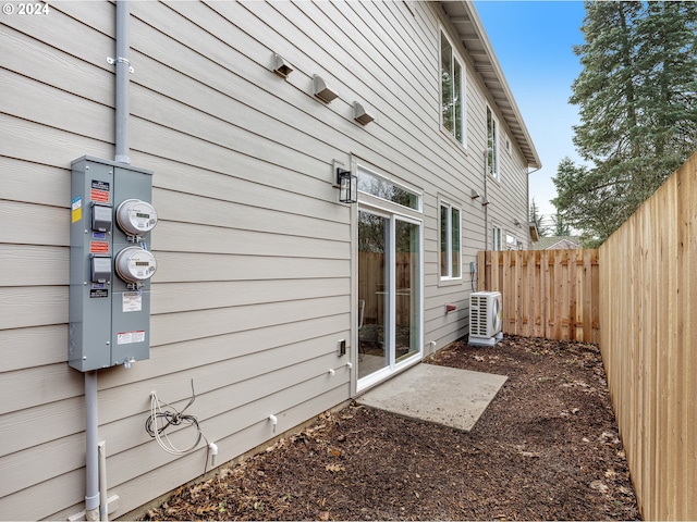 view of property exterior with central air condition unit