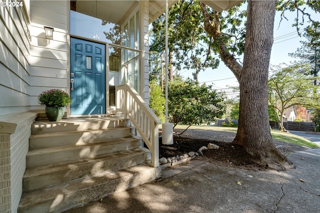 view of doorway to property