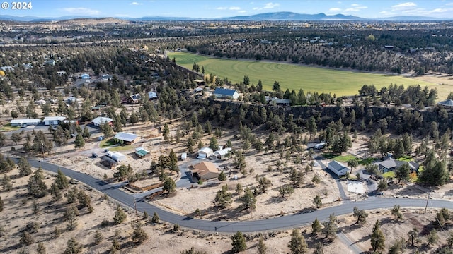 bird's eye view featuring a mountain view