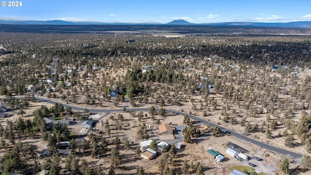 drone / aerial view with a mountain view