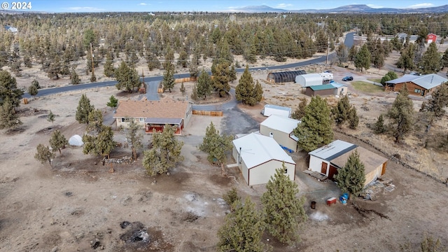 aerial view featuring a mountain view