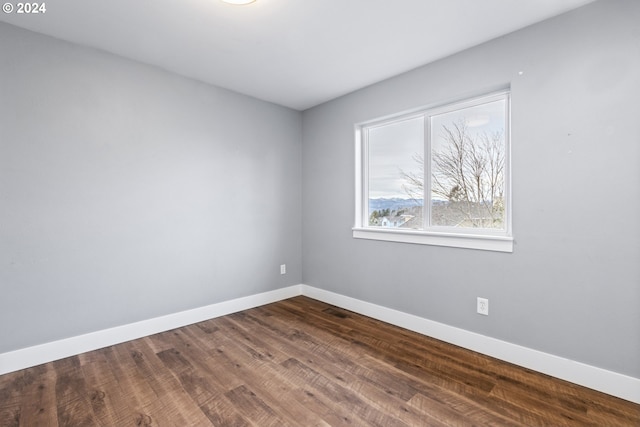 empty room with wood-type flooring