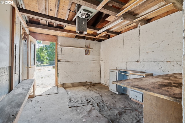 miscellaneous room with concrete flooring