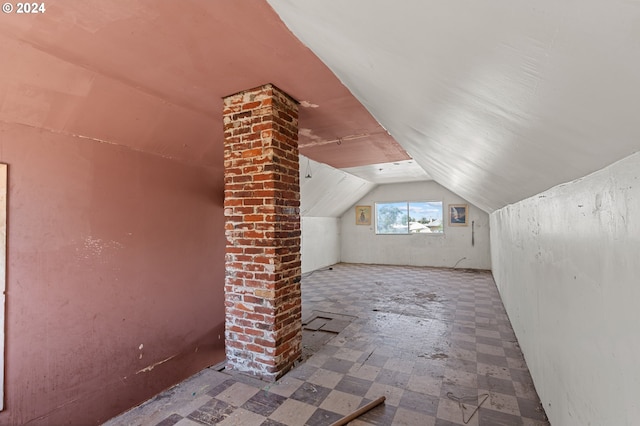 bonus room with lofted ceiling