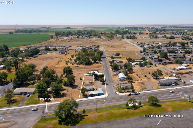 aerial view featuring a rural view