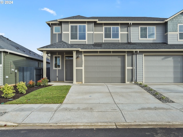 view of front of home featuring a garage