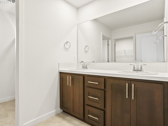 bathroom featuring vanity