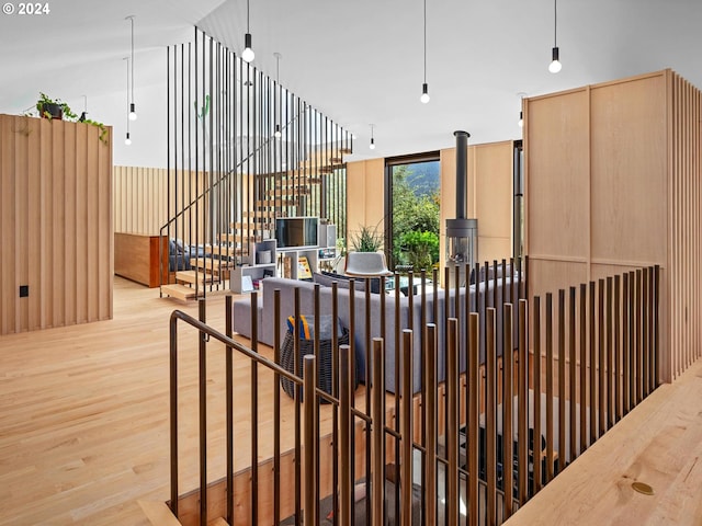 interior space featuring hardwood / wood-style flooring