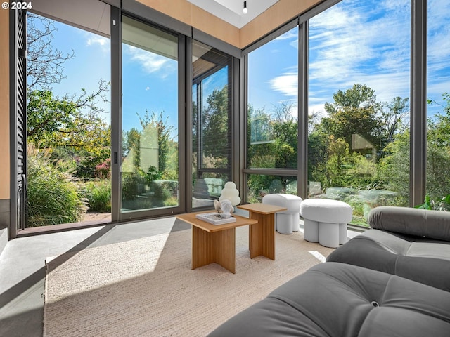 view of sunroom