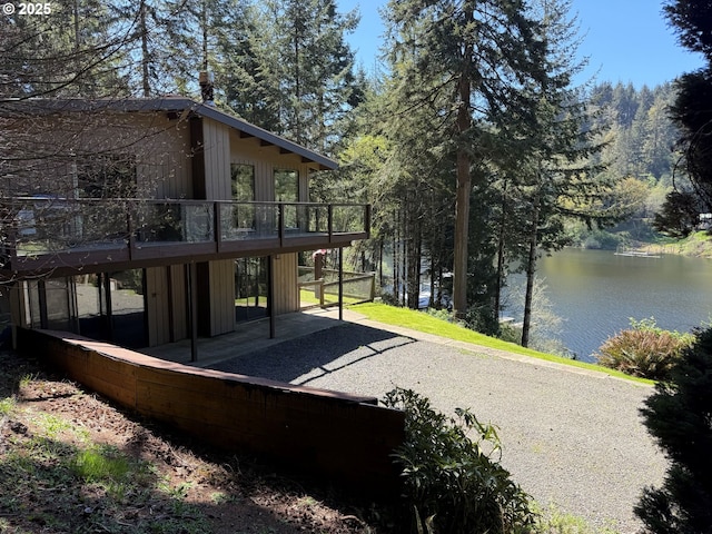 2822 S Tenmile Lk, Lakeside, OR 97449 - exterior space featuring a deck with water view