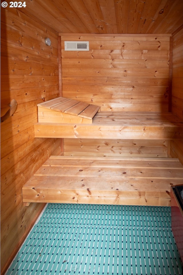 view of sauna