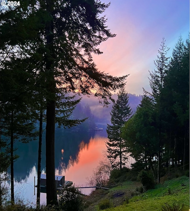 view of nature at dusk