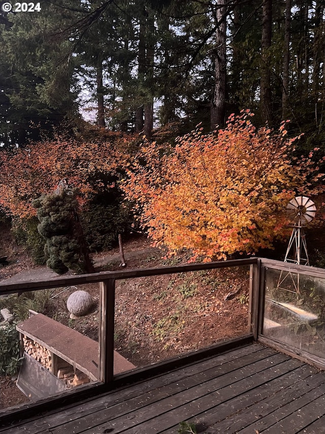 view of wooden terrace