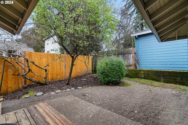 view of yard with a patio area