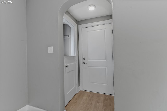 2849 Florida St, Longview, WA 98632 - doorway with light wood-type flooring and arched walkways