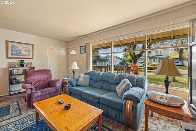 view of carpeted living room