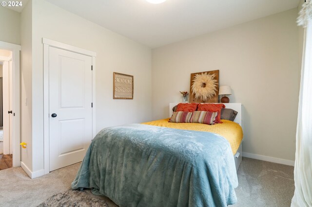 bedroom with carpet floors