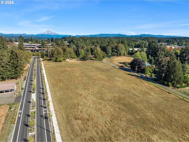 bird's eye view featuring a mountain view