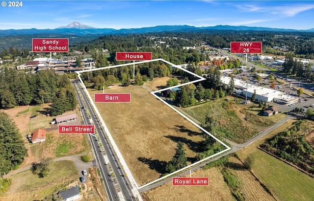 map with a mountain view