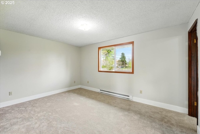 20125 SW Rachelle Ct, Beaverton, OR 97078 - empty room with baseboard heating, carpet floors, a textured ceiling, and baseboards