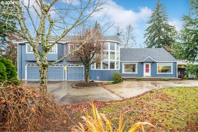 view of front of home featuring a garage