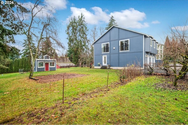 exterior space with a lawn