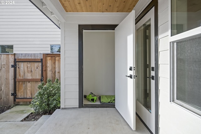 view of doorway to property