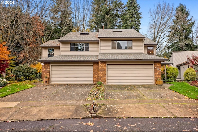 view of property featuring a garage