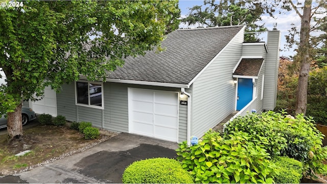 view of home's exterior featuring a garage