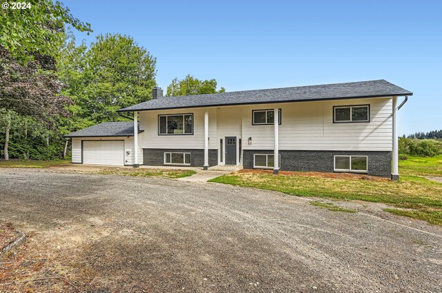 bi-level home with a garage