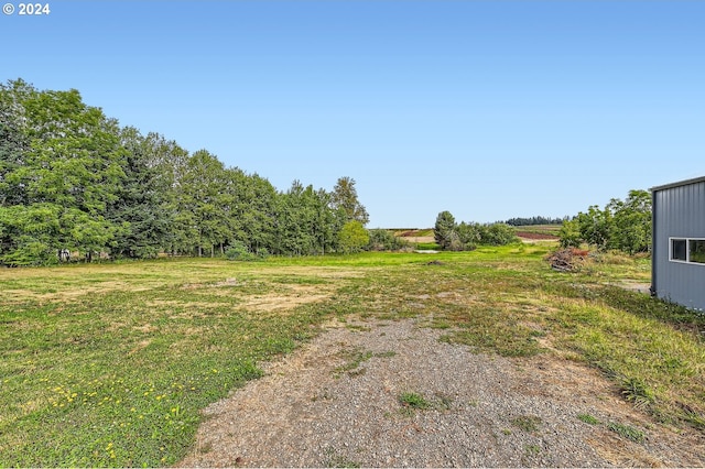 view of yard featuring a rural view