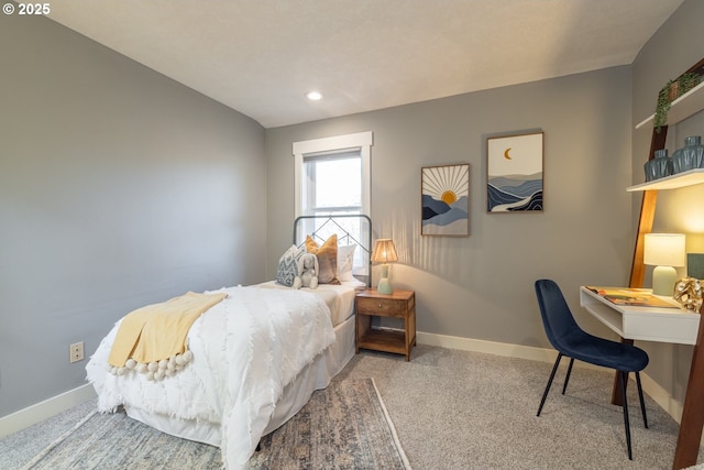 bedroom with carpet floors