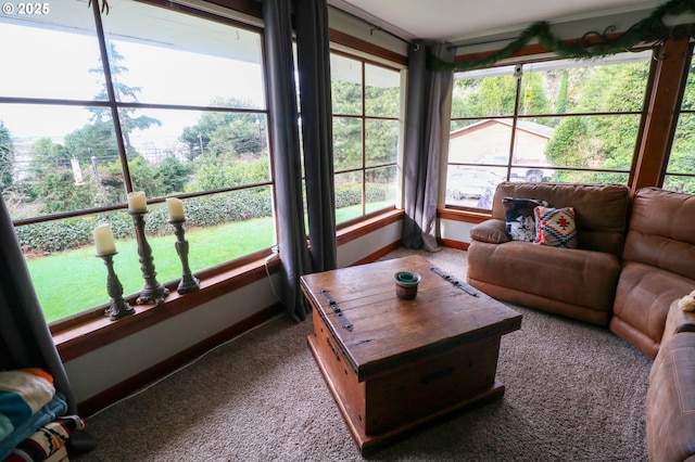 view of sunroom