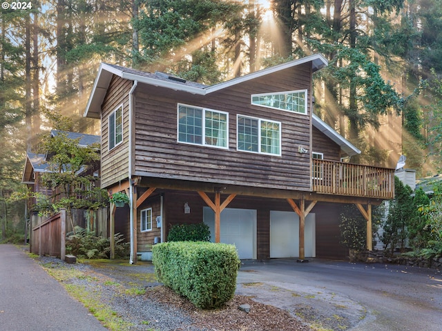 view of front of house featuring a garage