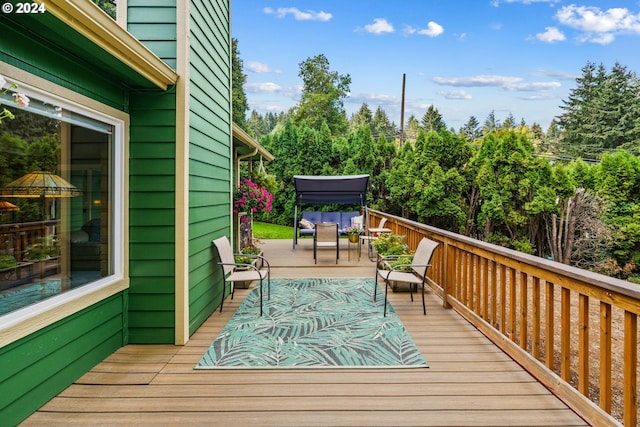 view of wooden terrace