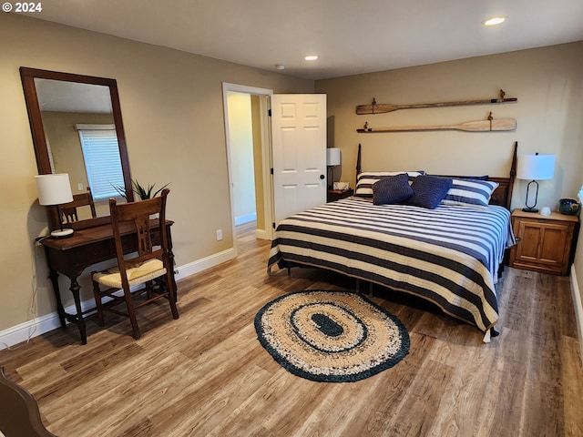 29840 Mary St, Gold Beach, OR 97444 - bedroom with recessed lighting, light wood-type flooring, and baseboards