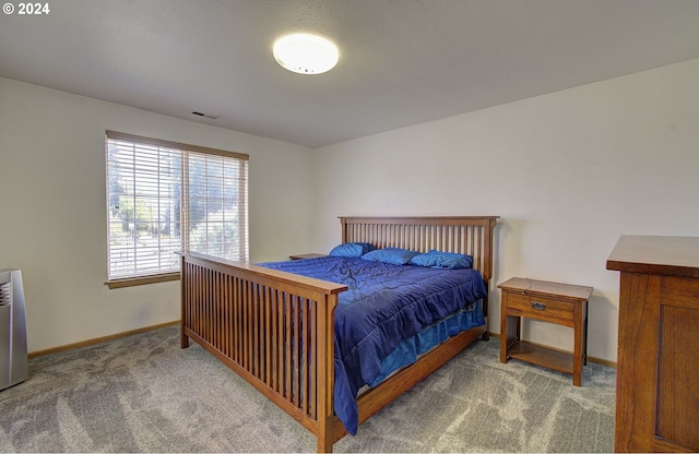 view of carpeted bedroom