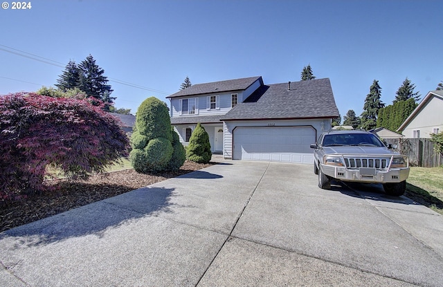 view of front facade featuring a garage